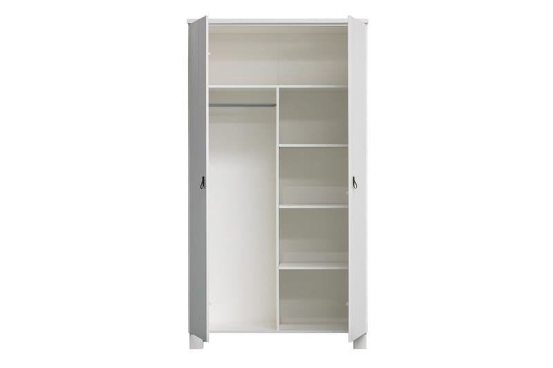Ollerz Garderob 111 cm i Målat Trä - Vit - Förvaring - Klädförvaring - Garderob & garderobssystem