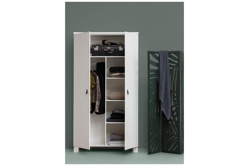 Ollerz Garderob 55x111 cm - Vit - Garderob & garderobssystem - Klädskåp & fristående garderob