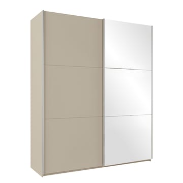Olvik Garderob med Spegel 200x244 cm - Beige - Förvaring - Klädförvaring - Garderob & garderobssystem