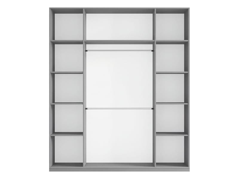 Olvik Garderob med Spegel 200x244 cm - Beige - Förvaring - Klädförvaring - Garderob & garderobssystem