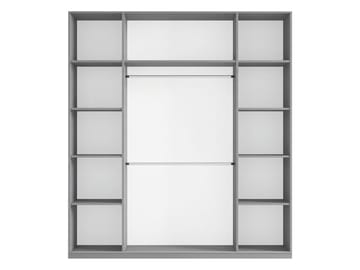 Olvik Garderob med Spegel 225x244 cm - Beige - Förvaring - Klädförvaring - Garderob & garderobssystem