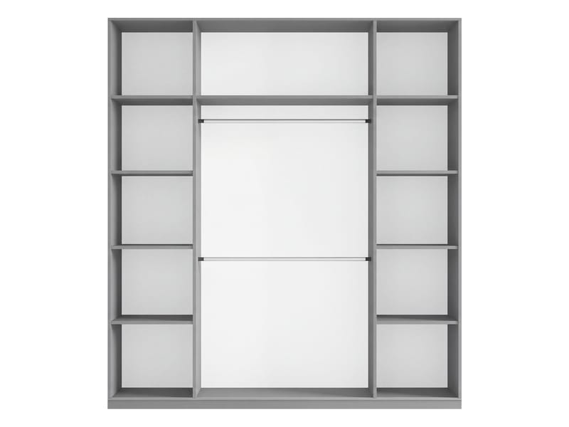 Olvik Garderob med Spegel 225x244 cm - Beige - Förvaring - Klädförvaring - Garderob & garderobssystem