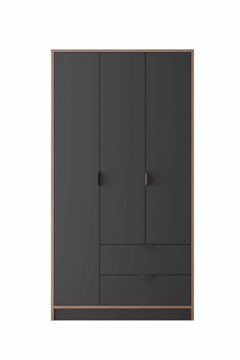 Olyros Garderob 97x182 cm, Antracit