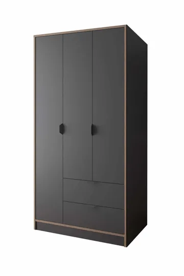 Olyros Garderob 97x182 cm - Antracit - Förvaring - Klädförvaring - Garderob & garderobssystem - Klädskåp & fristående garderob