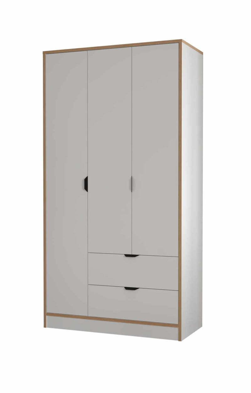 Olyros Garderob 97x182 cm - Vit - Förvaring - Klädförvaring - Garderob & garderobssystem - Klädskåp & fristående garderob