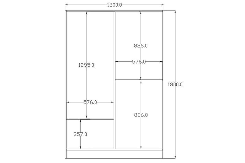 Omrin Garderob 120x180 cm - Matt Vit - Förvaring - Klädförvaring - Garderob & garderobssystem