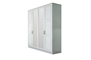 Orlenis Garderob 140x184 cm - Matt Vit - Förvaring - Klädförvaring - Garderob & garderobssystem