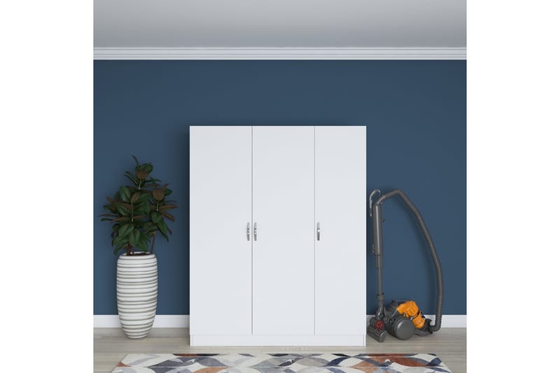 Ostin Garderob 55x145 cm - Vit - Förvaring - Klädförvaring - Garderob & garderobssystem