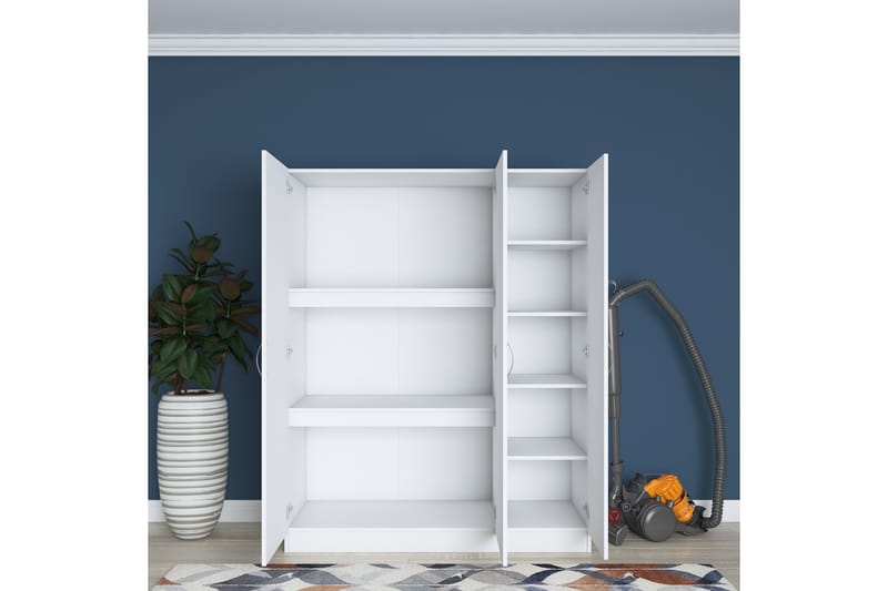 Ostin Garderob 55x145 cm - Vit - Förvaring - Klädförvaring - Garderob & garderobssystem
