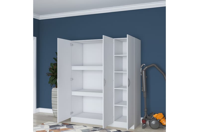 Ostin Garderob 55x145 cm - Vit - Förvaring - Klädförvaring - Garderob & garderobssystem