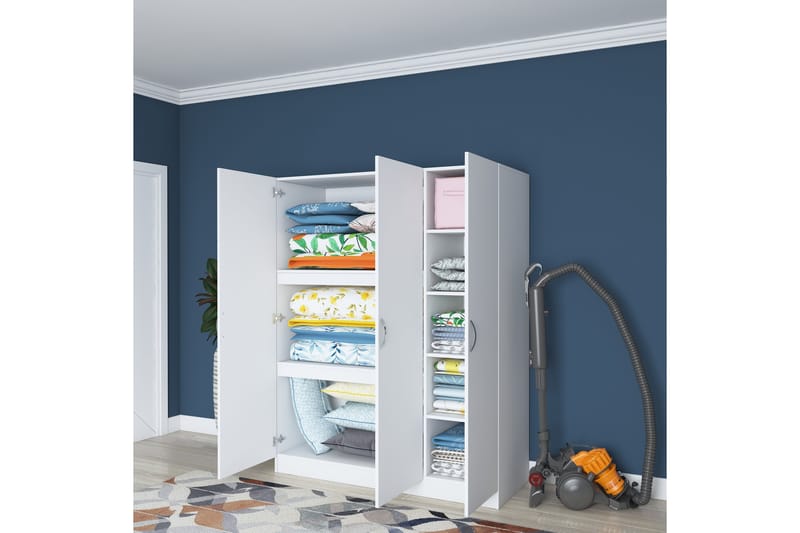 Ostin Garderob 55x145 cm - Vit - Förvaring - Klädförvaring - Garderob & garderobssystem