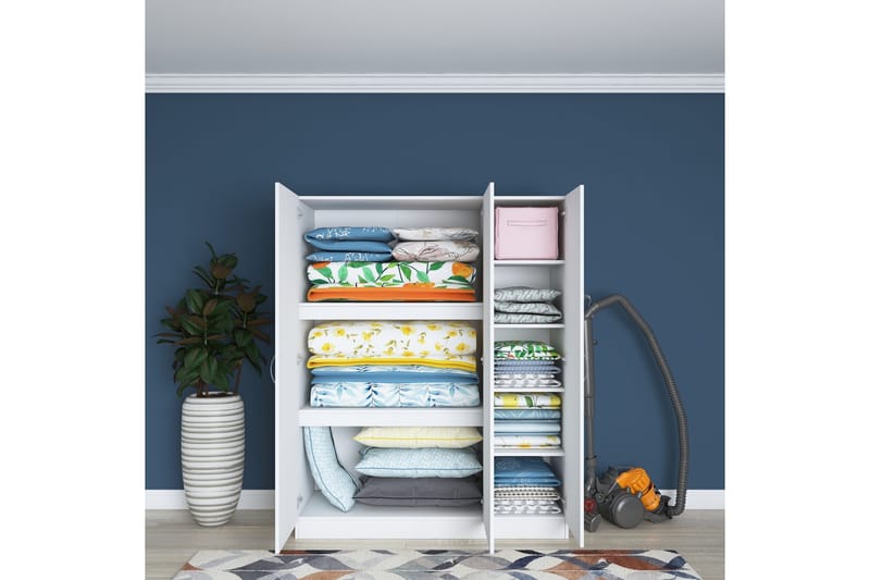 Ostin Garderob 55x145 cm - Vit - Förvaring - Klädförvaring - Garderob & garderobssystem