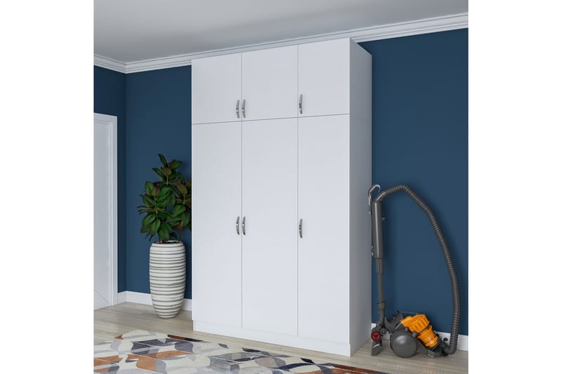 Ostin Garderob 6 Skåp 55x145 cm - Vit - Förvaring - Klädförvaring - Garderob & garderobssystem