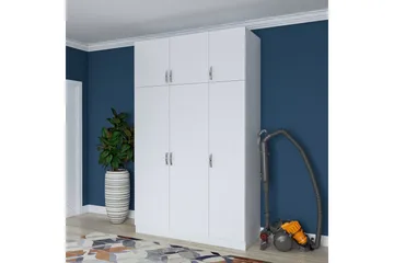 Ostin Garderob 6 Skåp 55x145 cm - Vit - Förvaring - Klädförvaring - Garderob & garderobssystem