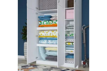 Ostin Garderob 6 Skåp 55x145 cm - Vit - Förvaring - Klädförvaring - Garderob & garderobssystem