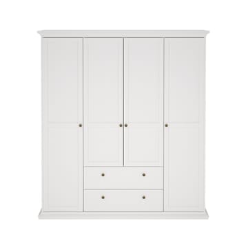 Paris Garderob med 4 dörrar och 2 lådor 181x61x201 cm - Förvaring - Klädförvaring - Garderob & garderobssystem - Klädskåp & fristående garderob