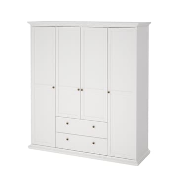 Paris Garderob med 4 dörrar och 2 lådor 181x61x201 cm - Förvaring - Klädförvaring - Garderob & garderobssystem - Klädskåp & fristående garderob