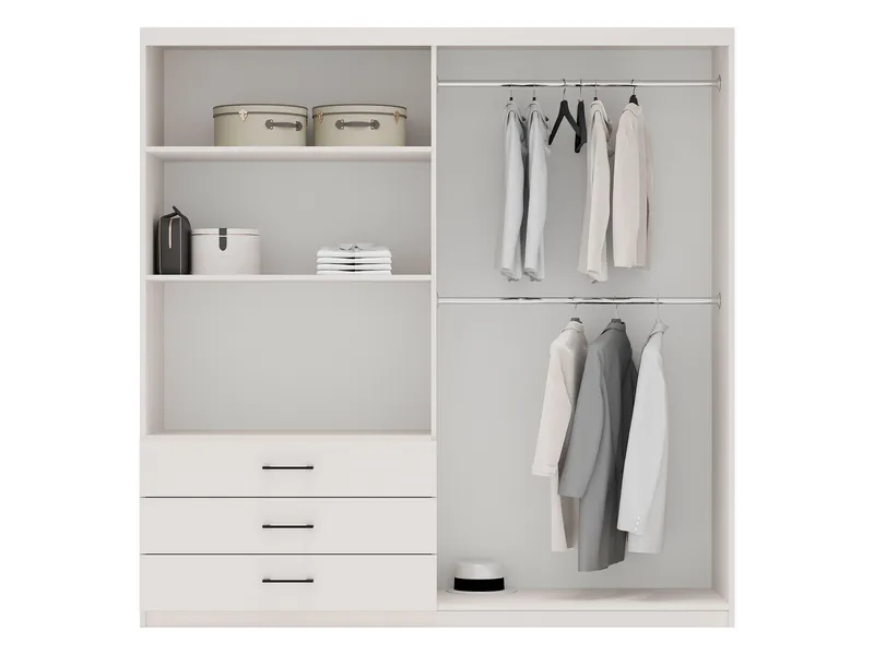 Pekin Garderob med Spegel 215 cm - Förvaring - Klädförvaring - Garderob & garderobssystem