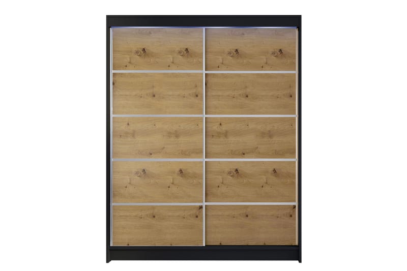 Pickering Garderob 150x200 cm - Svart/Brun - Förvaring - Klädförvaring - Garderob & garderobssystem