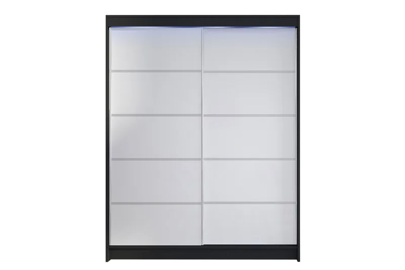 Pickering Garderob 150x200 cm - Svart/Vit - Förvaring - Klädförvaring - Garderob & garderobssystem