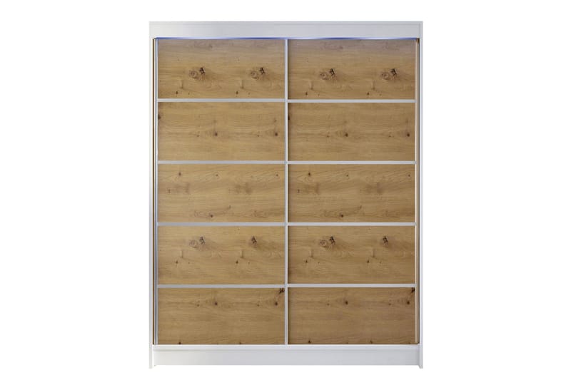 Pickering Garderob 150x200 cm, Vit/Brun