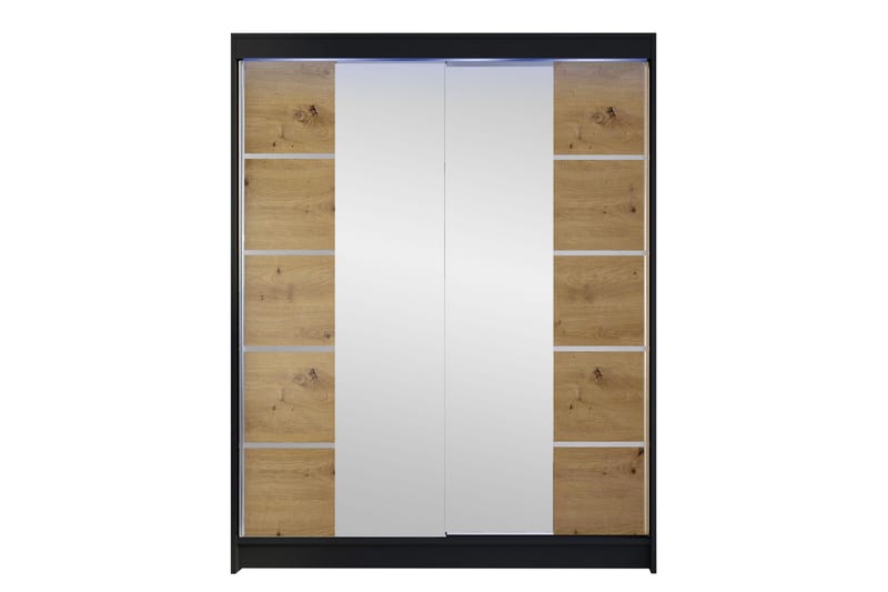 Pickering Garderob m. Spegel 150x200 cm - Grå - Förvaring - Klädförvaring - Garderob & garderobssystem