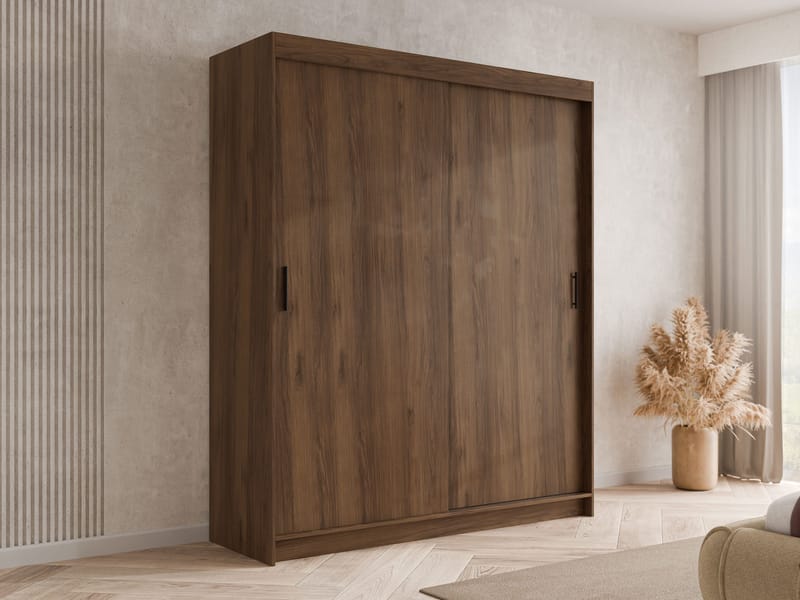 Piedras Garderob 180x215 cm - Brun - Förvaring - Klädförvaring - Garderob & garderobssystem - Klädskåp & fristående garderob