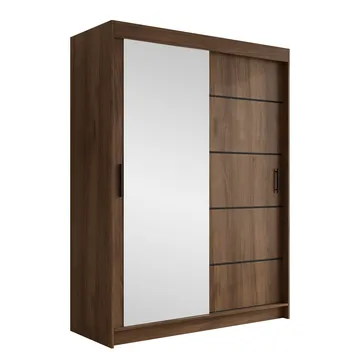 Piedras Garderob med spegel 150x200 cm - Brun - Förvaring - Klädförvaring - Garderob & garderobssystem
