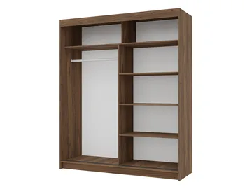 Piedras Garderob med spegel 180x215 cm - Brun - Förvaring - Klädförvaring - Garderob & garderobssystem