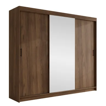 Piedras Garderob med spegel 250x215 cm - Brun - Förvaring - Klädförvaring - Garderob & garderobssystem