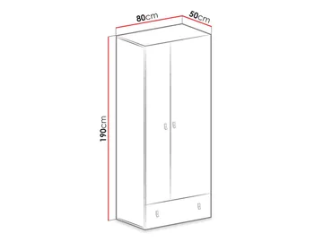 Planeta Garderob 80 cm - Förvaring - Klädförvaring - Garderob & garderobssystem