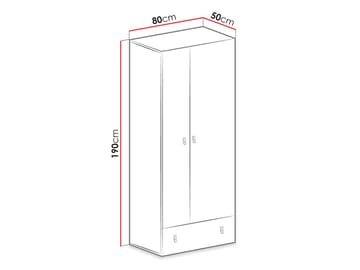 Planeta Garderob med Förvaring 80 cm i Metall - Svart - Förvaring - Klädförvaring - Garderob & garderobssystem