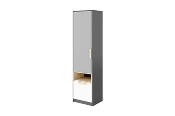 Pok Garderob 50x40x193 cm - Grå/Svart/Vit - Förvaring - Klädförvaring - Garderob & garderobssystem