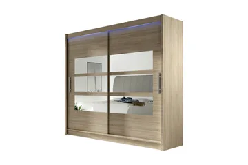 Prag Garderob 180x57x215 cm - Beige - Förvaring - Klädförvaring - Garderob & garderobssystem