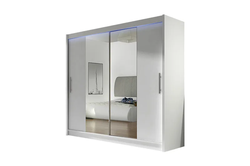 Prag Garderob 180x57x215 cm, Vit