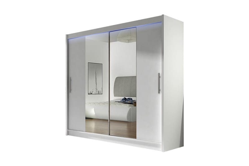 Prag Garderob 180x57x215 cm, Vit