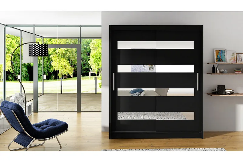 Presto Garderob 58x150 cm - Svart - Förvaring - Klädförvaring - Garderob & garderobssystem