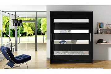 Presto Garderob 58x150 cm - Svart - Förvaring - Klädförvaring - Garderob & garderobssystem