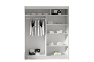 Presto Garderob 58x150 cm - Svart/Vit - Förvaring - Klädförvaring - Garderob & garderobssystem