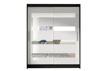 Presto Garderob 58x150 cm - Svart/Vit - Förvaring - Klädförvaring - Garderob & garderobssystem