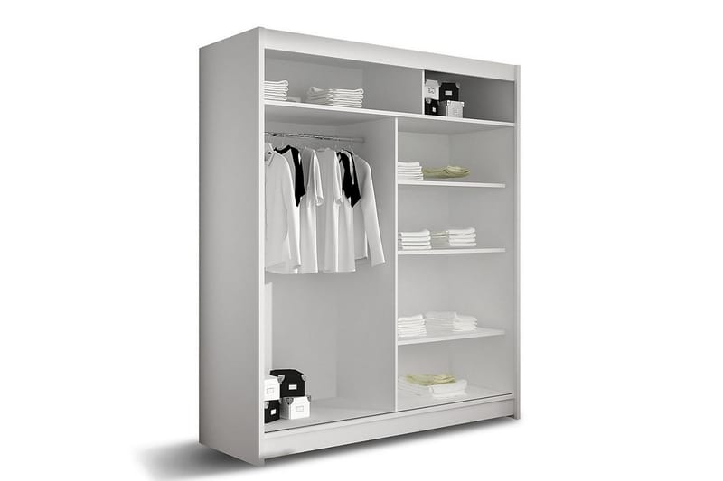 Presto Garderob 58x150 cm - Vit/Svart - Garderob & garderobssystem - Klädskåp & fristående garderob