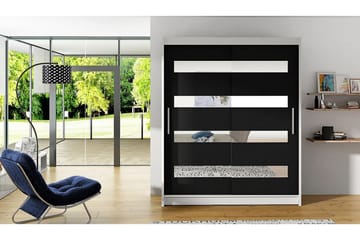 Presto Garderob 58x150 cm - Vit/Svart - Förvaring - Klädförvaring - Garderob & garderobssystem