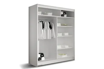 Presto Garderob 58x150 cm - Vit/Svart - Förvaring - Klädförvaring - Garderob & garderobssystem
