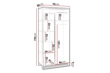 Quant Garderob 50x95 cm - Ek/Svart - Förvaring - Klädförvaring - Garderob & garderobssystem