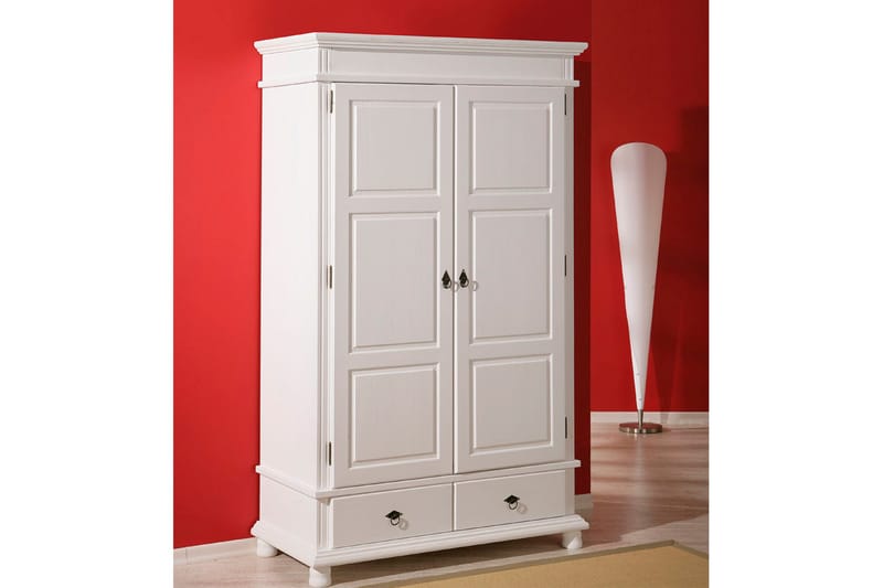 Regina Garderob 116 cm - Vit - Förvaring - Klädförvaring - Garderob & garderobssystem