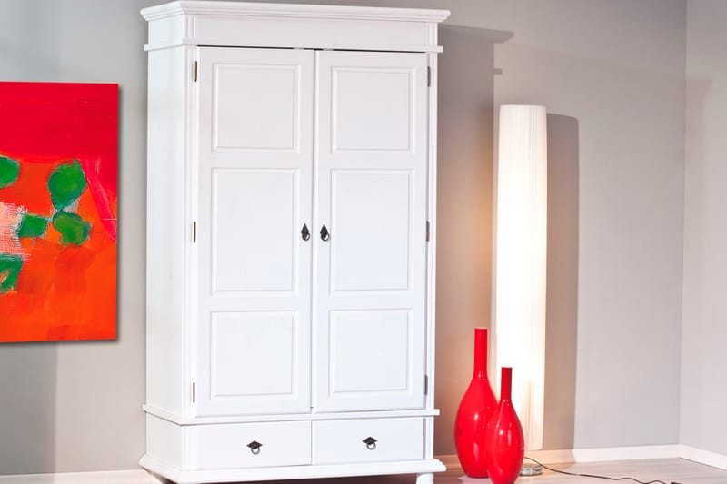 Regina Garderob 116 cm - Vit - Förvaring - Klädförvaring - Garderob & garderobssystem