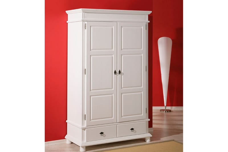 Regina Garderob 116 cm - Vit - Förvaring - Klädförvaring - Garderob & garderobssystem