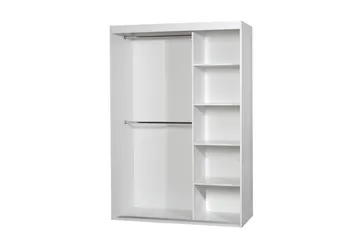Rejasia Garderob med Spegel 120 cm - Vit - Förvaring - Klädförvaring - Garderob & garderobssystem