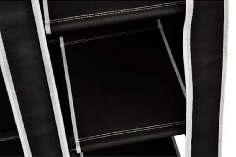 Garderob hopfällbar 110x45x175 cm svart - Svart - Resegarderob
