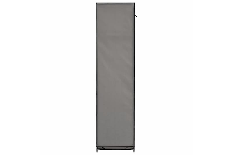 Garderob med fack och stänger grå 150x45x175 cm tyg - Grå - Förvaring - Klädförvaring - Garderob & garderobssystem - Resegarderob